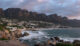 Panoramic view over Camps Bay during sunset